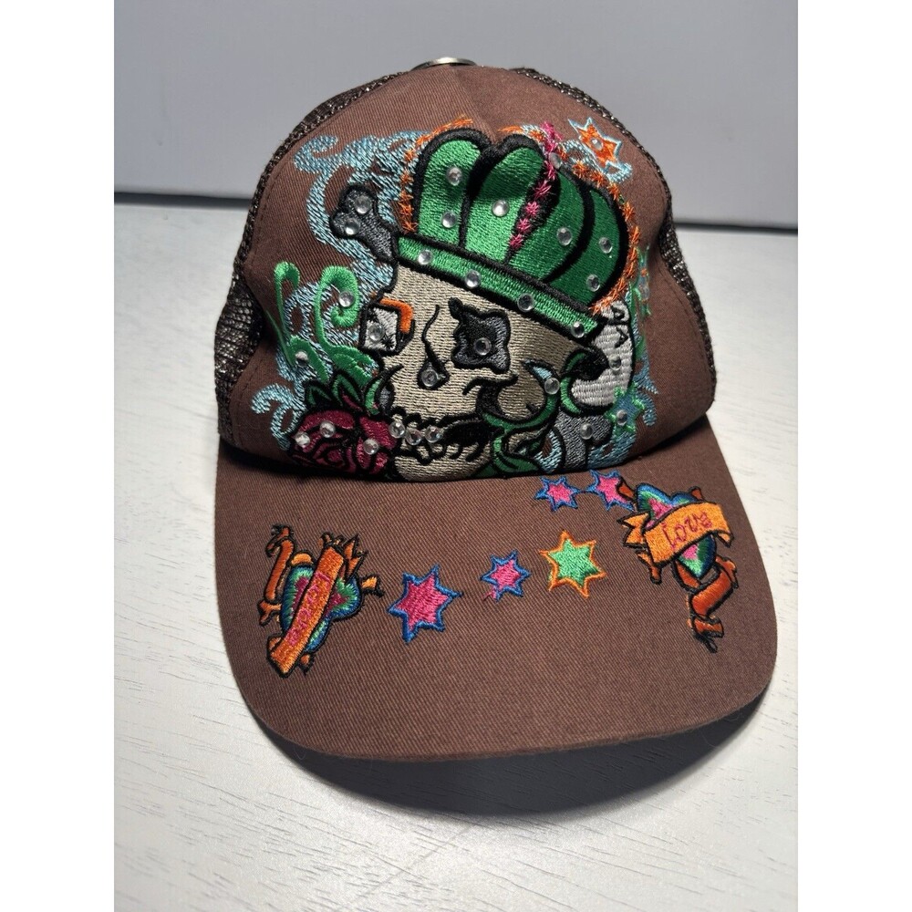 ED HARDY INSPIRED BALL CAP ADJUSTABLE HAT SKULL LOVE TATTOO